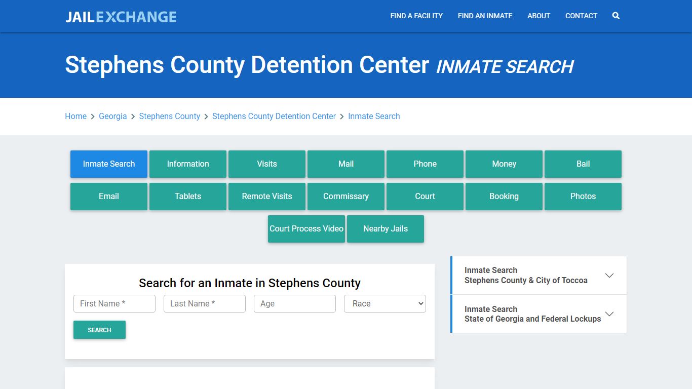 Stephens County Detention Center Inmate Search - Jail Exchange