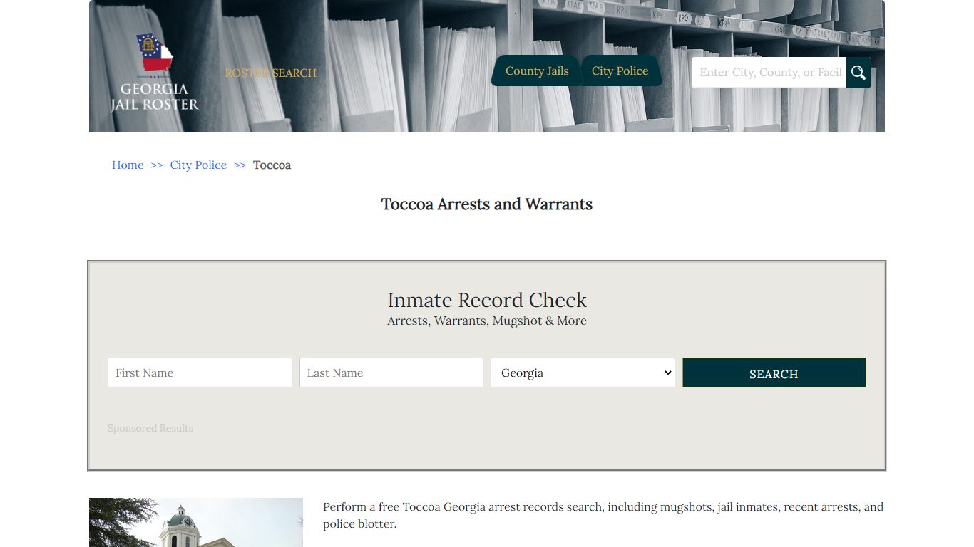 Toccoa Arrests and Warrants - Georgia Jail Inmate Search